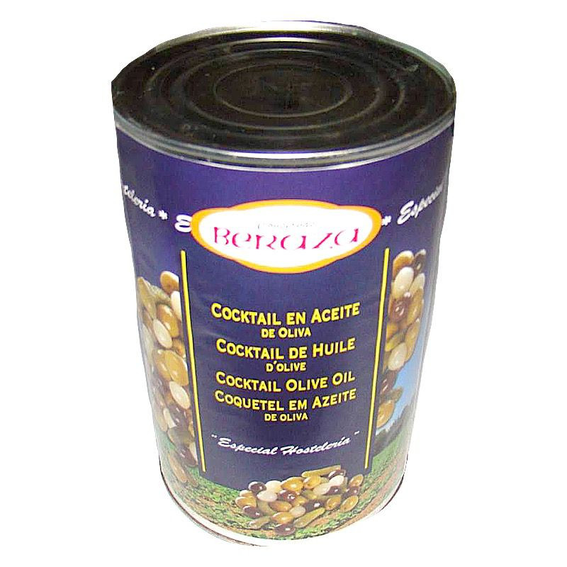 CÓCTEL DE ACEITUNAS CON ACEITE OLIVA LATA 3/5Kg